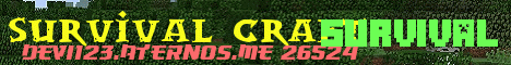 Banner for SURVIVAL CRAFT Minecraft server