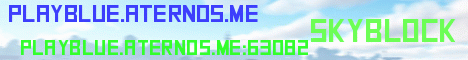 Banner for PlayBlue.aternos.me Minecraft server