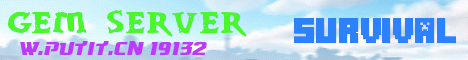 Banner for GEM survival server Minecraft server