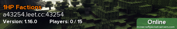 Banner for 1HP Factions Minecraft server