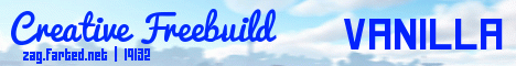 Banner for Whitelisted Creative Freebuild Minecraft server