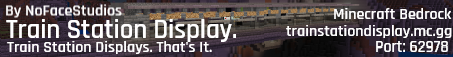 Banner for Train Station Displays. Minecraft server