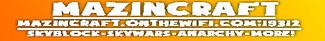 Banner for MazinCraft Minecraft server
