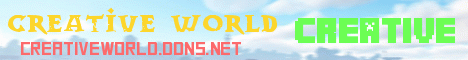Banner for Creative World Minecraft server