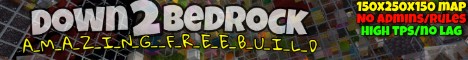 Banner for Down2Bedrock Creative Freebuild! Minecraft server