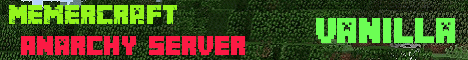 Banner for Memercraft 2b2t Anarchy Bedrock Minecraft server