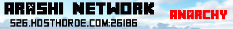 Banner for Arashi Network - 1.13.2+ Minecraft server