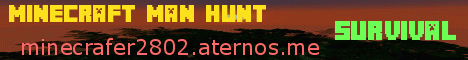 Banner for man hunt Minecraft server