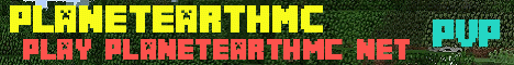 Banner for PlanetEarthMC Minecraft server
