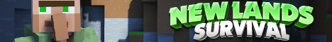 Banner for New Lands Survival Minecraft server