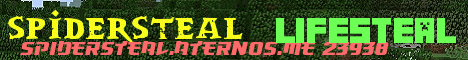Banner for lifesteal smp server (SpiderSteal) Minecraft server