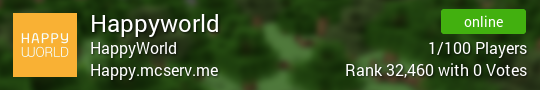 Banner for HappyWorld server