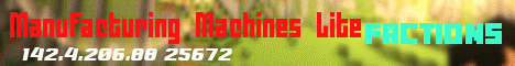 Banner for Manufacturing Machines Lite Minecraft server
