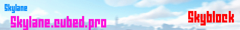 Banner for Skylane Skyblock | Story mode | Unique Minecraft server