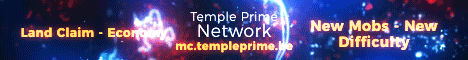 Banner for TemplePrime Network Minecraft server