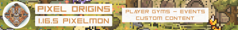 Banner for Pixelmon Origins server