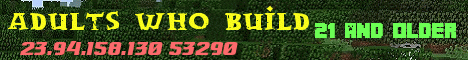 Banner for Adults Who Build Minecraft server
