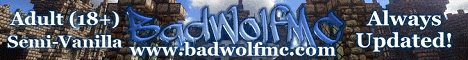 Banner for BadWolfMC Minecraft server