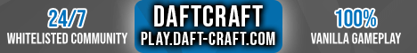 Banner for DaftCraft Whitelisted Community Minecraft server