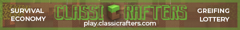 Banner for CLASSICRAFTERS Minecraft server