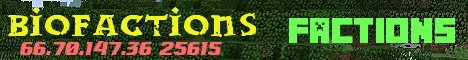 Banner for BioFactions Minecraft server