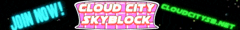 Banner for Cloud City Skyblock Minecraft server