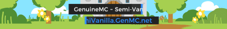 Banner for GenuineMC [Semi-Vanilla ~ 1.19] Minecraft server
