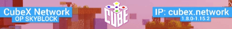 Banner for CubeX Network Minecraft server