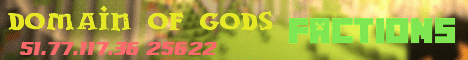 Banner for Domain of Gods Minecraft server