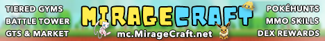 Banner for MirageCraft Pixelmon Reforged Minecraft server